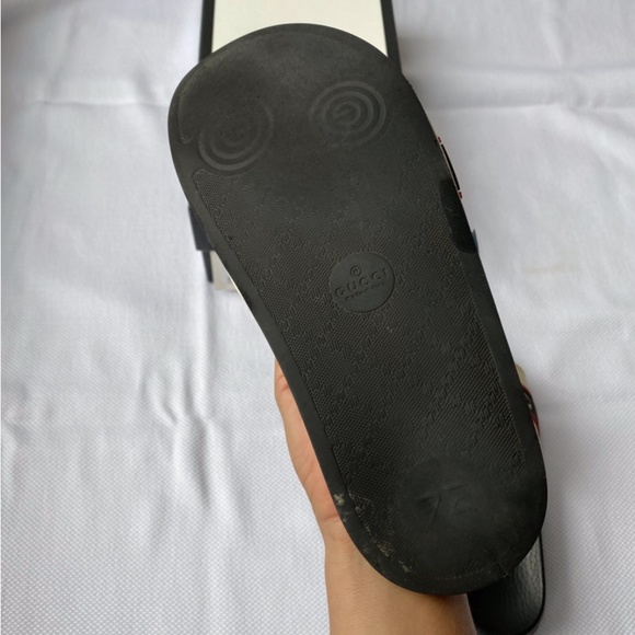 Gucci stripe rubber slide sandal off-white - Picture 4 of 12
